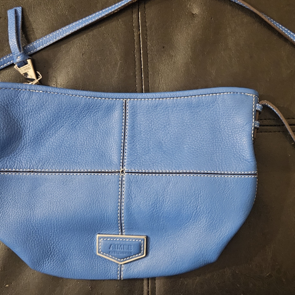 Aime Leon Dore Blue Leather Crossbody Bag